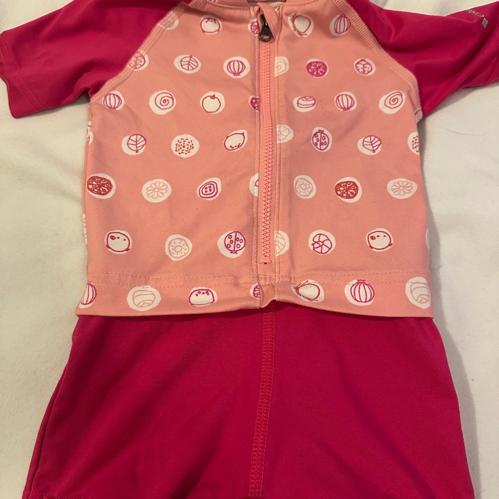Columbia Pink Patterned Kids' Swimsuit